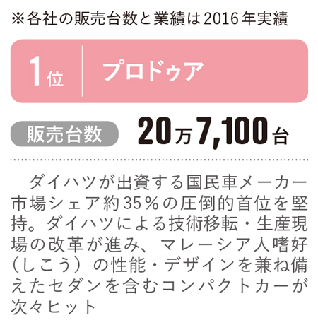 マレーシアの主なプレイヤー